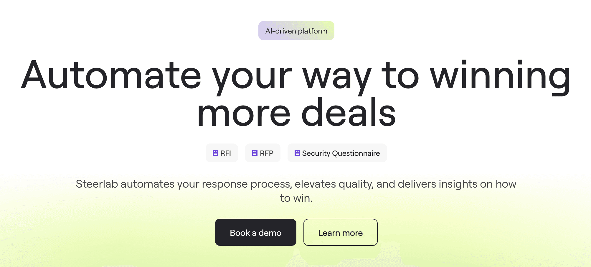 Steerlab: RFP Responses with AI Automation - €1.7M